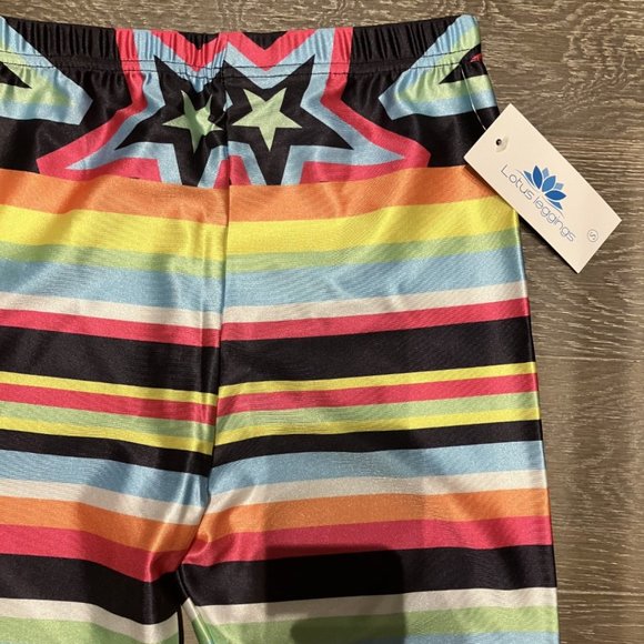 Lotus Leggings Candy Stripe Leggings - NWT - Picture 6 of 7